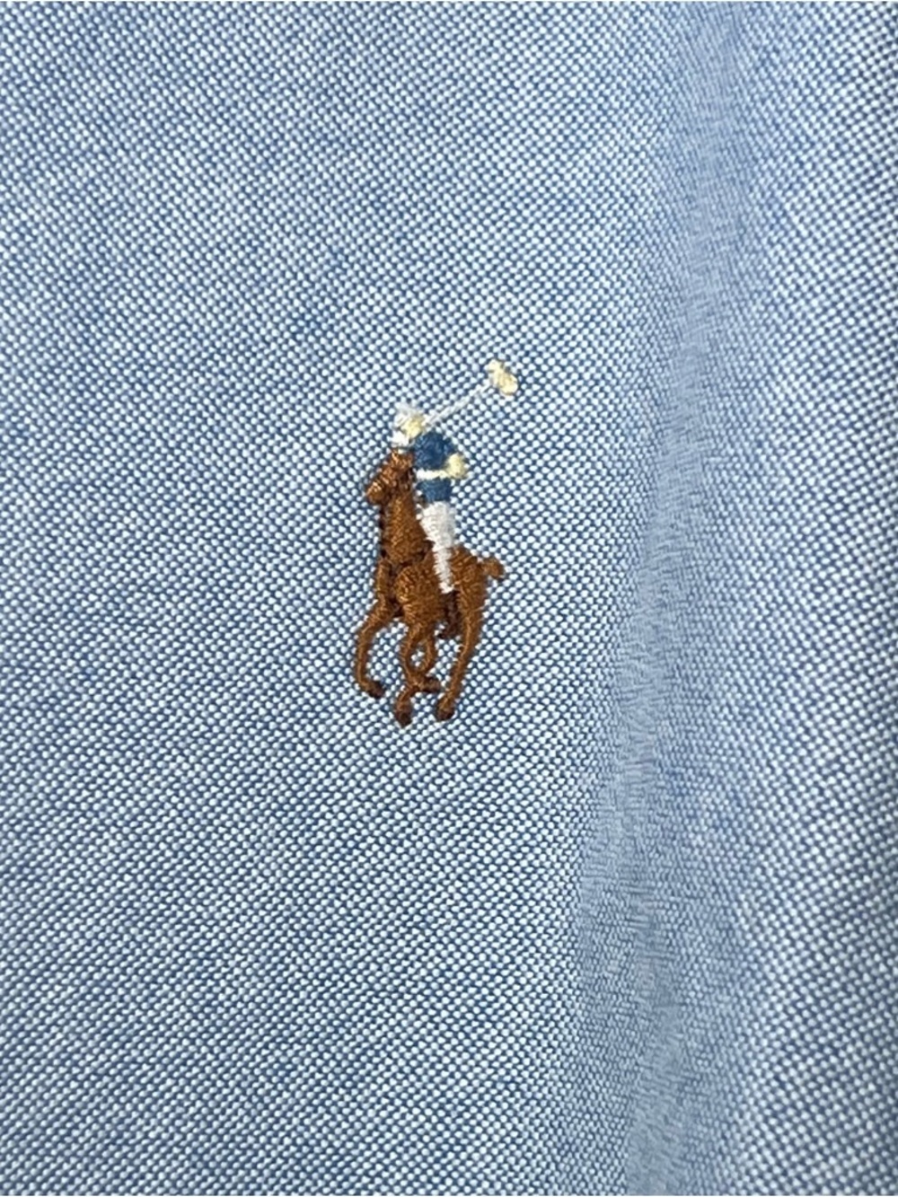 Ralph Lauren Men’s Light Blue Oxford Button Down Shirt XXL Pony Logo Classic Fit - Picture 7 of 13